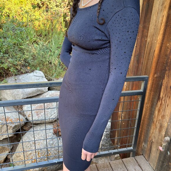 French Connection Navy Sequin accented Dress, size 0 - Picture 1 of 6